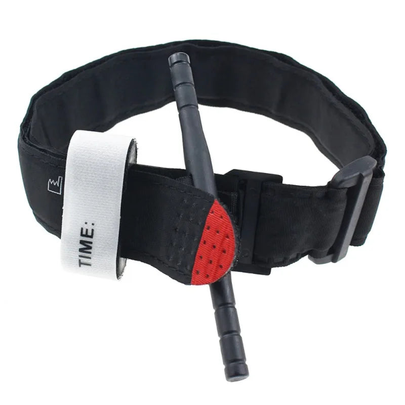 Tactical Survival Tourniquet – Red Tip Emergency First Aid Belt for Outdoor Use